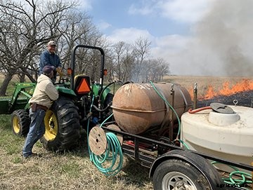 Constant communication during a prescribed burn.